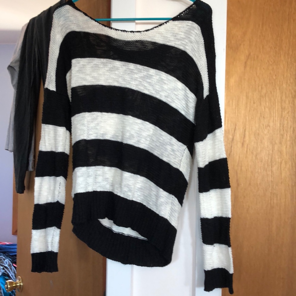 Black/White Stripped Sweater Size Medium
